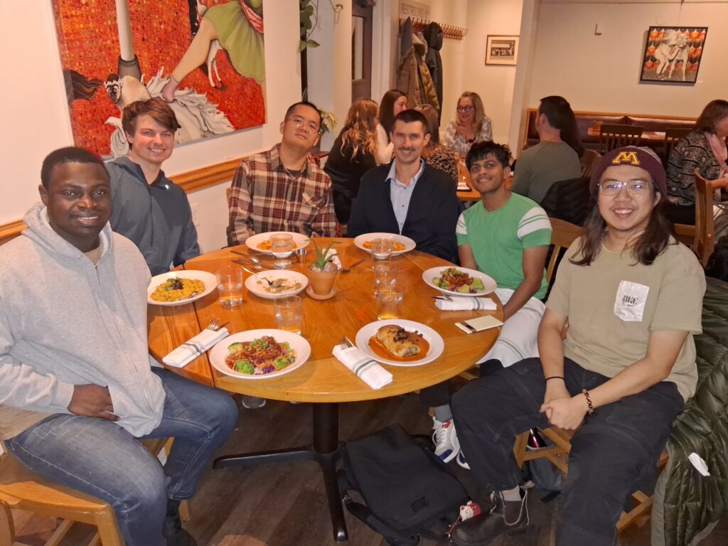 End-of-year dinner with Prof. Rumyantsev's group, December 2023